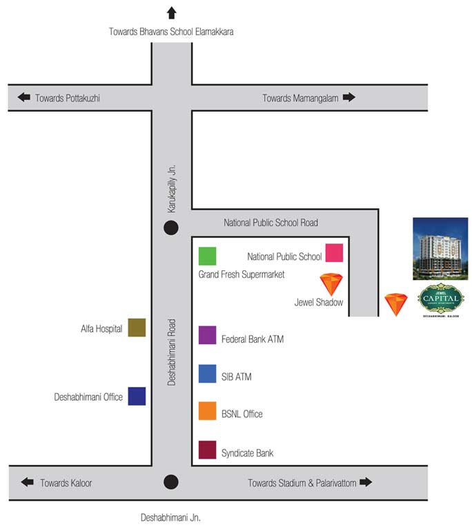 Jewel Homes - Projects - Location map