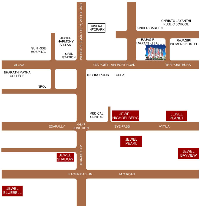 Jewel Homes - Projects - Location map