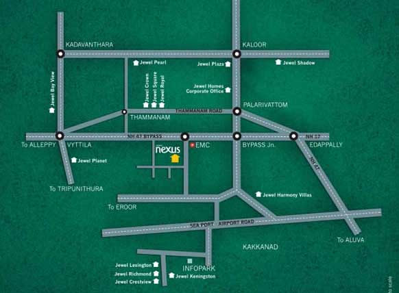 Jewel Homes - Projects - Location map