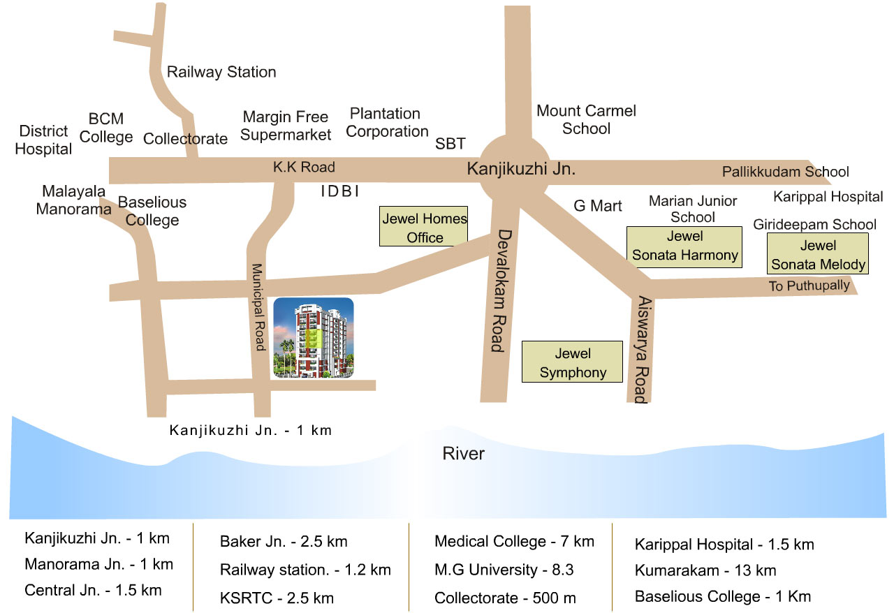 Jewel Homes - Projects - Location map